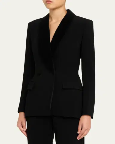 Sergio Hudson Velvet Shawl Collar Tuxedo Blazer | Thumbnail 4 Sergio Hudson Velvet Shawl Collar Tuxedo Blazer | Thumbnail 4