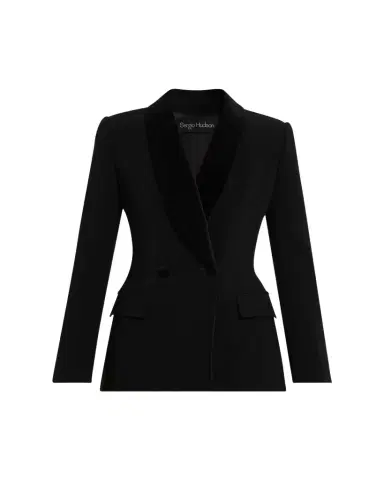 Sergio Hudson Velvet Shawl Collar Tuxedo Blazer | Thumbnail 1 Sergio Hudson Velvet Shawl Collar Tuxedo Blazer | Thumbnail 1