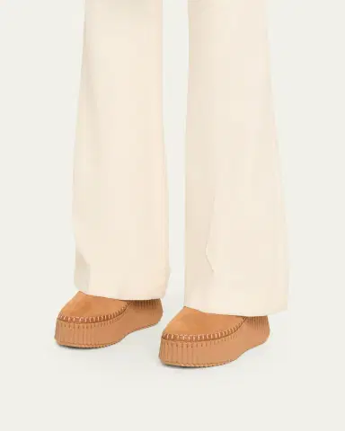 Chloé Nama Suede Shearling-Lined Platform Clogs | Thumbnail 4 Chloé Nama Suede Shearling-Lined Platform Clogs | Thumbnail 4