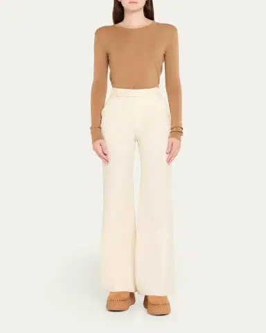 Chloé Nama Suede Shearling-Lined Platform Clogs | Thumbnail 5 Chloé Nama Suede Shearling-Lined Platform Clogs | Thumbnail 5
