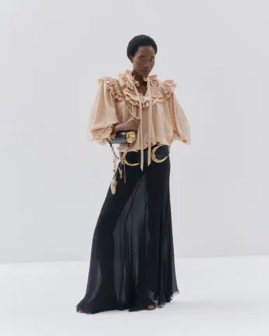 Chloé Ruffle-Yoke Silk Blouse | Thumbnail 9 Chloé Ruffle-Yoke Silk Blouse | Thumbnail 9