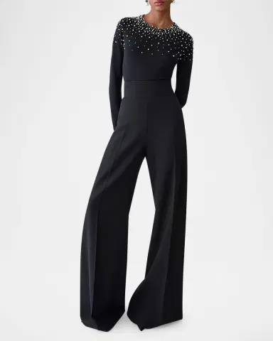 Carolina Herrera Pearly Collar Silk-Cotton Sweater | Thumbnail 10 Carolina Herrera Pearly Collar Silk-Cotton Sweater | Thumbnail 10