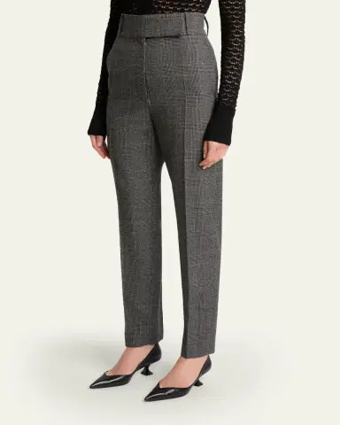 Lanvin High-Rise Check Cigarette Ankle Pants | Thumbnail 5 Lanvin High-Rise Check Cigarette Ankle Pants | Thumbnail 5