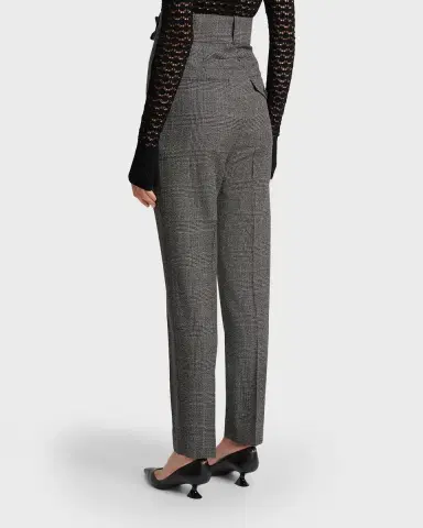 Lanvin High-Rise Check Cigarette Ankle Pants | Thumbnail 7 Lanvin High-Rise Check Cigarette Ankle Pants | Thumbnail 7