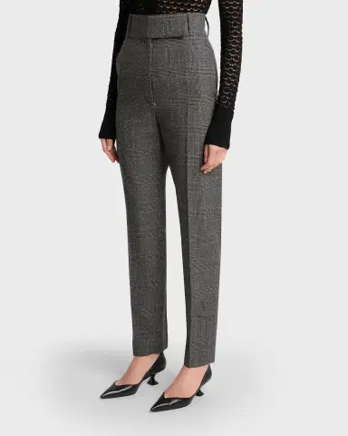 Lanvin High-Rise Check Cigarette Ankle Pants | Thumbnail 8 Lanvin High-Rise Check Cigarette Ankle Pants | Thumbnail 8
