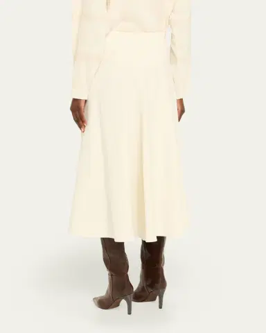 Brunello Cucinelli Wool-Stretch A-Line Midi Skirt | Thumbnail 3 Brunello Cucinelli Wool-Stretch A-Line Midi Skirt | Thumbnail 3