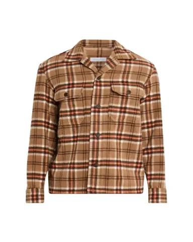 Salvatore Piccolo Men's Wool and Cashmere Double-Pocket Plaid Overshirt | Thumbnail 1 Salvatore Piccolo Men's Wool and Cashmere Double-Pocket Plaid Overshirt | Thumbnail 1