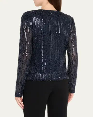 Ramy Brook Leon Sequined Cowl-Neck Blouse | Thumbnail 7 Ramy Brook Leon Sequined Cowl-Neck Blouse | Thumbnail 7