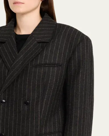 Nanushka Osono Pinstripe Wool Blazer | Thumbnail 5 Nanushka Osono Pinstripe Wool Blazer | Thumbnail 5