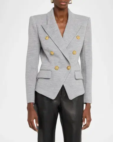 Balmain Double-Breasted Wool Blazer | Thumbnail 8 Balmain Double-Breasted Wool Blazer | Thumbnail 8