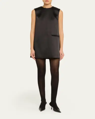 RÓHE Sculptural Satin Mini Cape Dress | Thumbnail 2 RÓHE Sculptural Satin Mini Cape Dress | Thumbnail 2