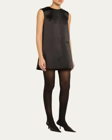 RÓHE Sculptural Satin Mini Cape Dress | Thumbnail 4 RÓHE Sculptural Satin Mini Cape Dress | Thumbnail 4