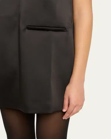 RÓHE Sculptural Satin Mini Cape Dress | Thumbnail 5 RÓHE Sculptural Satin Mini Cape Dress | Thumbnail 5