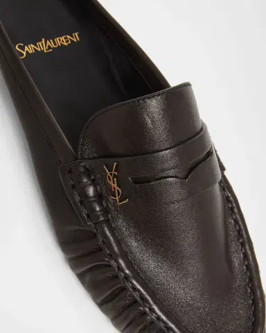 Saint Laurent Le Loafer Leather Penny Loafer Mules | Thumbnail 5 Saint Laurent Le Loafer Leather Penny Loafer Mules | Thumbnail 5
