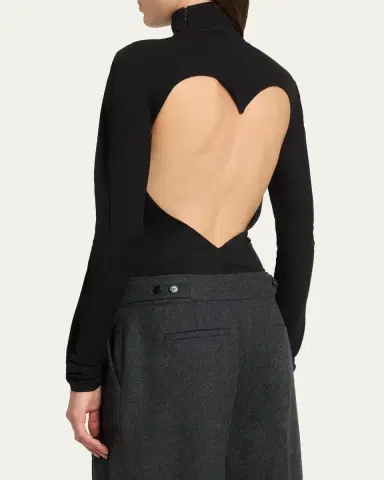 Alaïa Fluid Jersey Heart Bodysuit | Thumbnail 3 Alaïa Fluid Jersey Heart Bodysuit | Thumbnail 3