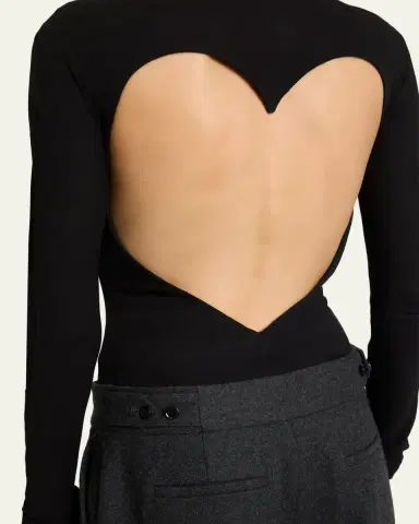Alaïa Fluid Jersey Heart Bodysuit | Thumbnail 5 Alaïa Fluid Jersey Heart Bodysuit | Thumbnail 5