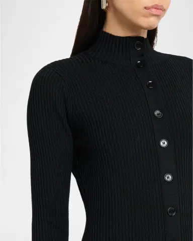 Proenza Schouler Jada Turtleneck Drop-Waist Button-Front Maxi Dress | Thumbnail 19 Proenza Schouler Jada Turtleneck Drop-Waist Button-Front Maxi Dress | Thumbnail 19