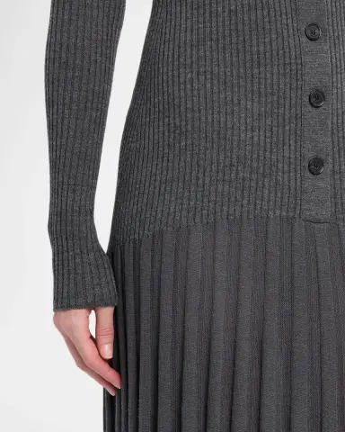 Proenza Schouler Jada Turtleneck Drop-Waist Button-Front Maxi Dress | Thumbnail 23 Proenza Schouler Jada Turtleneck Drop-Waist Button-Front Maxi Dress | Thumbnail 23