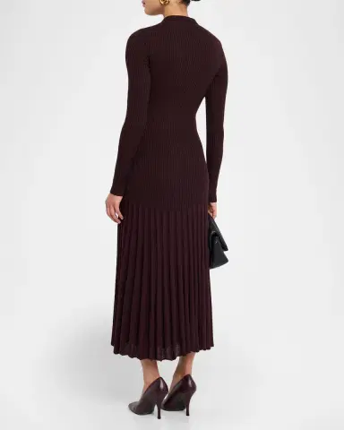 Proenza Schouler Jada Turtleneck Drop-Waist Button-Front Maxi Dress | Thumbnail 25 Proenza Schouler Jada Turtleneck Drop-Waist Button-Front Maxi Dress | Thumbnail 25