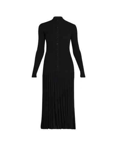 Proenza Schouler Jada Turtleneck Drop-Waist Button-Front Maxi Dress | Thumbnail 1 Proenza Schouler Jada Turtleneck Drop-Waist Button-Front Maxi Dress | Thumbnail 1