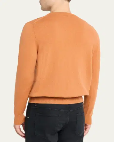 Kiton Men's 12GG Cashmere Knit Crewneck Sweater | Thumbnail 3 Kiton Men's 12GG Cashmere Knit Crewneck Sweater | Thumbnail 3