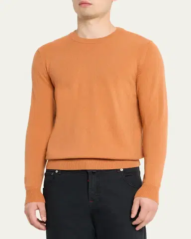 Kiton Men's 12GG Cashmere Knit Crewneck Sweater | Thumbnail 4 Kiton Men's 12GG Cashmere Knit Crewneck Sweater | Thumbnail 4