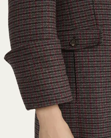 Chloé Houndstooth Wool-Blend Riding Coat | Thumbnail 5 Chloé Houndstooth Wool-Blend Riding Coat | Thumbnail 5