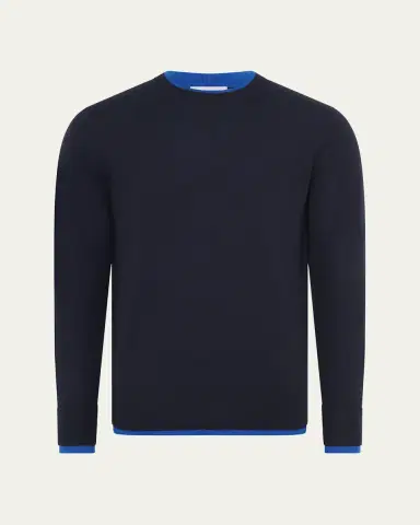 Gabriela Hearst Men's Wells Cashmere Silk Crewneck Sweater | Thumbnail 2 Gabriela Hearst Men's Wells Cashmere Silk Crewneck Sweater | Thumbnail 2