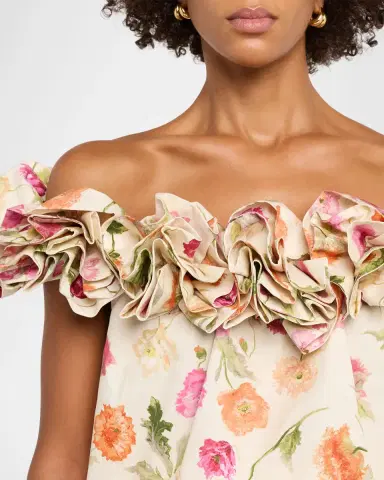 Carolina Herrera Rose Off-The-Shoulder Floral Cotton Top | Thumbnail 9 Carolina Herrera Rose Off-The-Shoulder Floral Cotton Top | Thumbnail 9