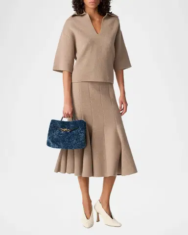 Bottega Veneta Andiamo Small Shearling Top-Handle Bag | Thumbnail 6 Bottega Veneta Andiamo Small Shearling Top-Handle Bag | Thumbnail 6
