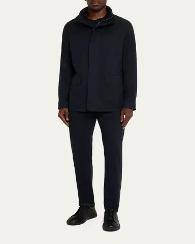 Zegna Men's Technical Full-Zip Car Coat | Thumbnail 6 Zegna Men's Technical Full-Zip Car Coat | Thumbnail 6