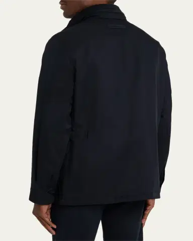 Zegna Men's Technical Full-Zip Car Coat | Thumbnail 7 Zegna Men's Technical Full-Zip Car Coat | Thumbnail 7
