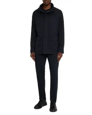 Zegna Men's Technical Full-Zip Car Coat | Thumbnail 1 Zegna Men's Technical Full-Zip Car Coat | Thumbnail 1