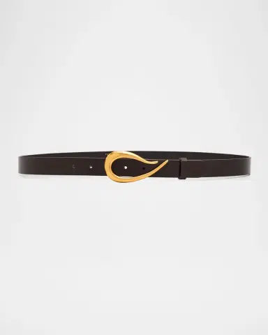 TWP Medium Leather Belt with Snake Buckle | Thumbnail 3 TWP Medium Leather Belt with Snake Buckle | Thumbnail 3