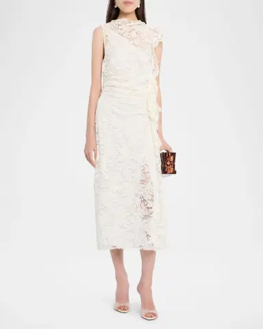 A.L.C. Astrid Draped Lace Dress | Thumbnail 12 A.L.C. Astrid Draped Lace Dress | Thumbnail 12