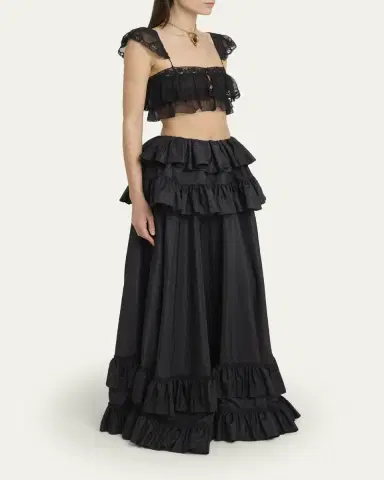 Chloé Ruffled Silk Maxi Skirt | Thumbnail 4 Chloé Ruffled Silk Maxi Skirt | Thumbnail 4