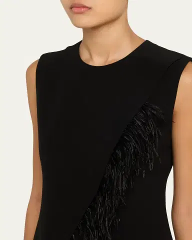 A.L.C. Beck Feather-Trim Mini Dress | Thumbnail 5 A.L.C. Beck Feather-Trim Mini Dress | Thumbnail 5