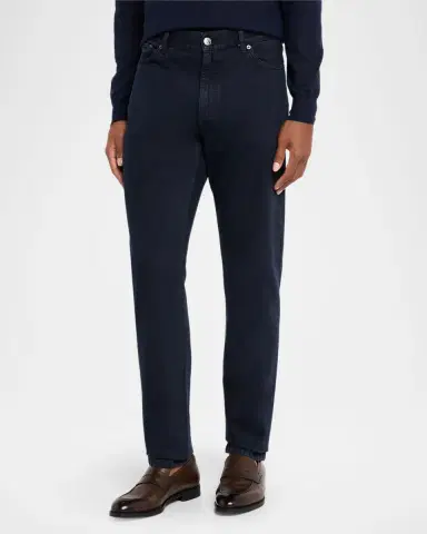 ZEGNA Men's Slim-Fit Marbled Cotton Five-Pocket Pants | Thumbnail 3 ZEGNA Men's Slim-Fit Marbled Cotton Five-Pocket Pants | Thumbnail 3
