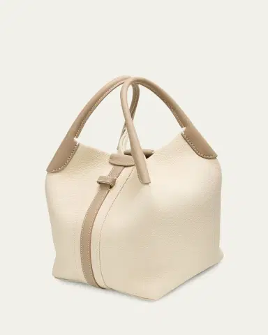 Loro Piana Bale Two-Tone Leather Bucket Shoulder Bag | Thumbnail 3 Loro Piana Bale Two-Tone Leather Bucket Shoulder Bag | Thumbnail 3