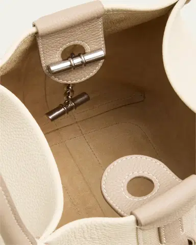 Loro Piana Bale Two-Tone Leather Bucket Shoulder Bag | Thumbnail 4 Loro Piana Bale Two-Tone Leather Bucket Shoulder Bag | Thumbnail 4