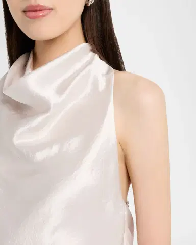 Jason Wu Collection Crystal-Embellished Washed Twill Cowl Halter Top | Thumbnail 9 Jason Wu Collection Crystal-Embellished Washed Twill Cowl Halter Top | Thumbnail 9