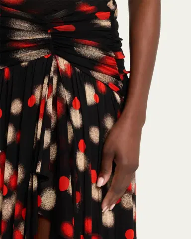 Diane von Furstenberg Nathalie Draped Dot-Print Mesh Maxi Skirt | Thumbnail 5 Diane von Furstenberg Nathalie Draped Dot-Print Mesh Maxi Skirt | Thumbnail 5