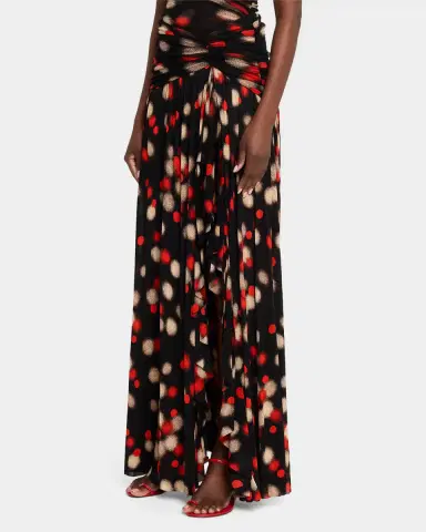 Diane von Furstenberg Nathalie Draped Dot-Print Mesh Maxi Skirt | Thumbnail 8 Diane von Furstenberg Nathalie Draped Dot-Print Mesh Maxi Skirt | Thumbnail 8