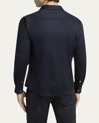 Giorgio Armani Men's Cotton Full-Zip Overshirt | Thumbnail 3 Giorgio Armani Men's Cotton Full-Zip Overshirt | Thumbnail 3
