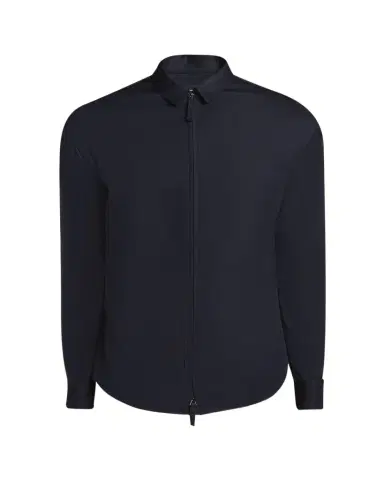 Giorgio Armani Men's Cotton Full-Zip Overshirt | Thumbnail 1 Giorgio Armani Men's Cotton Full-Zip Overshirt | Thumbnail 1