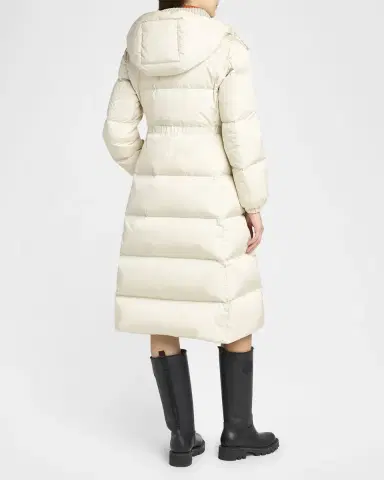 Moncler Chamer Long Hooded Down Coat with Detachable Dickey | Thumbnail 7 Moncler Chamer Long Hooded Down Coat with Detachable Dickey | Thumbnail 7