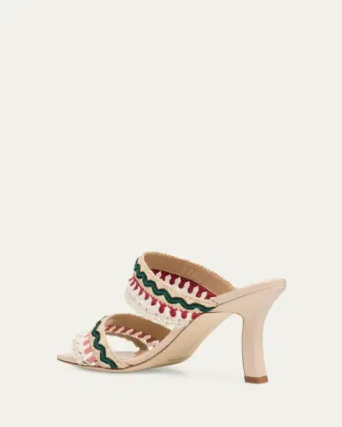 Manolo Blahnik 90mm Mabecomu Embroidered Mule Sandals | Thumbnail 4 Manolo Blahnik 90mm Mabecomu Embroidered Mule Sandals | Thumbnail 4