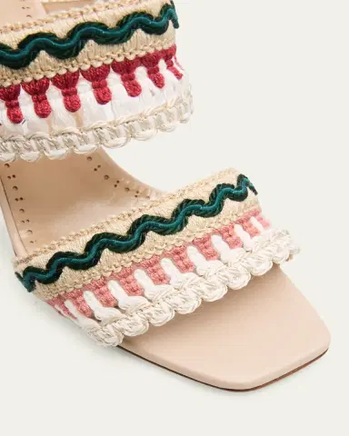Manolo Blahnik 90mm Mabecomu Embroidered Mule Sandals | Thumbnail 5 Manolo Blahnik 90mm Mabecomu Embroidered Mule Sandals | Thumbnail 5