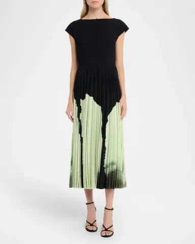 Jason Wu Collection Pleated Abstract-Print Midi Dress | Thumbnail 6 Jason Wu Collection Pleated Abstract-Print Midi Dress | Thumbnail 6