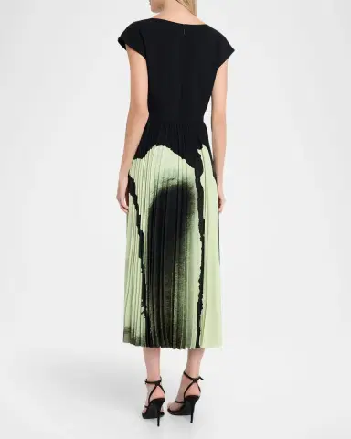 Jason Wu Collection Pleated Abstract-Print Midi Dress | Thumbnail 7 Jason Wu Collection Pleated Abstract-Print Midi Dress | Thumbnail 7